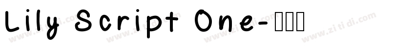 Lily Script One字体转换